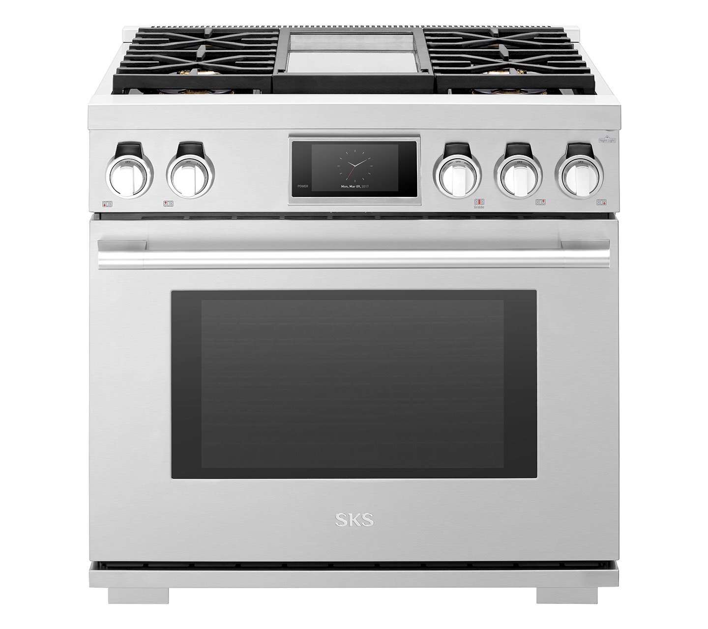 36-inch Dual-Fuel Pro Range with Steam-Combi Oven and Griddle