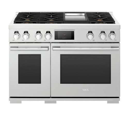 48-inch Dual-Fuel Pro Range with 6 Burners and Griddle
