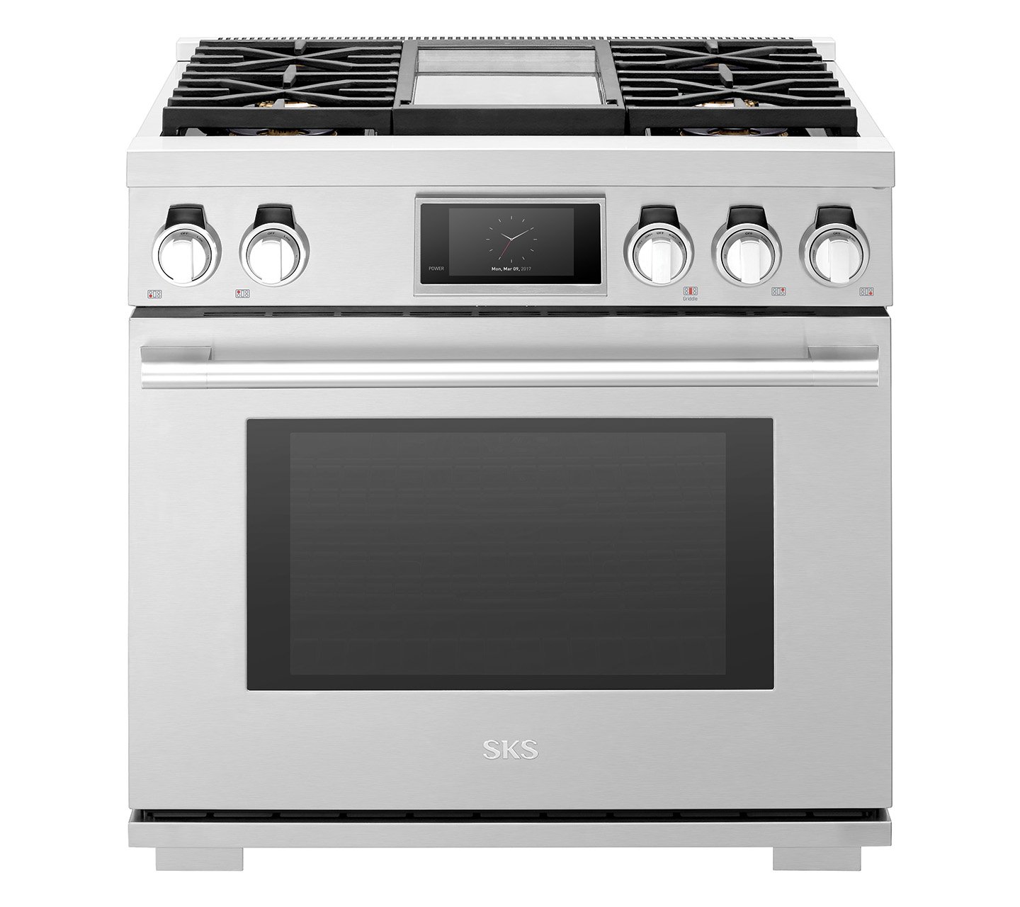36-inch Gas Pro Range with 4 Burners and Griddle