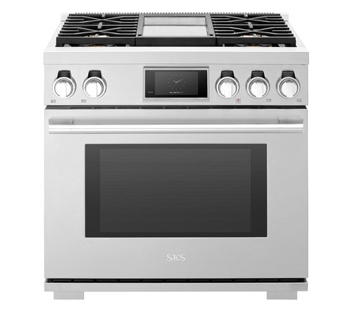 36-inch Gas Pro Range with 4 Burners and Griddle