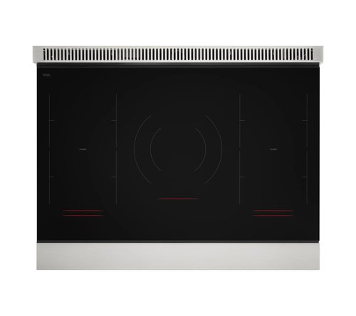 Induction range, cooktop top view